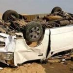 أُصيب تسعة أشخاص نتيجة حادث انقلاب ميكروباص