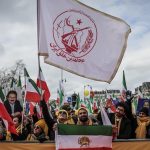 مشاركون في تظاهرة للمعارضة الايرانية في العاصمة الفرنسية في الثامن من شباط/فبراير 2025 © تيبو موريتز / اف ب