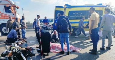 توفي شابان في محافظة الفيوم نتيجة حادث تصادم بين دراجتين ناريتين