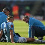 اصابة هالاند في كاحله خلال مباراته ضد بورنموث في ربع نهائي كأس الاتحاد