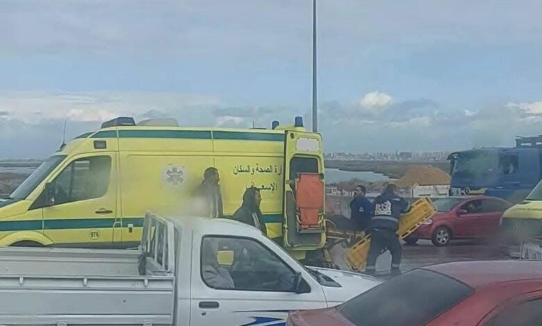 وفاة فتاة وشاب أثر حادث تصادم على طريق القاهرة الإسكندرية الزراعي