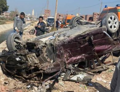 أصيب سبعة أفراد بجروح متفاوتة نتيجة حادث تصادم