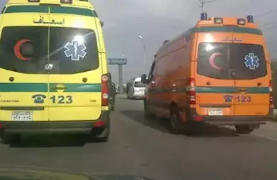 أصيب سبعة أفراد بجروح متفاوتة نتيجة حادث تصادم